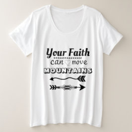 Camiseta Plus Size Faith Mover Montanhas Típica Moderna
