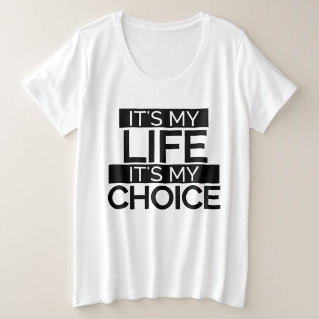 Camiseta Plus Size Faixa de Protesto Texan Pro Choice (Frente do Design)