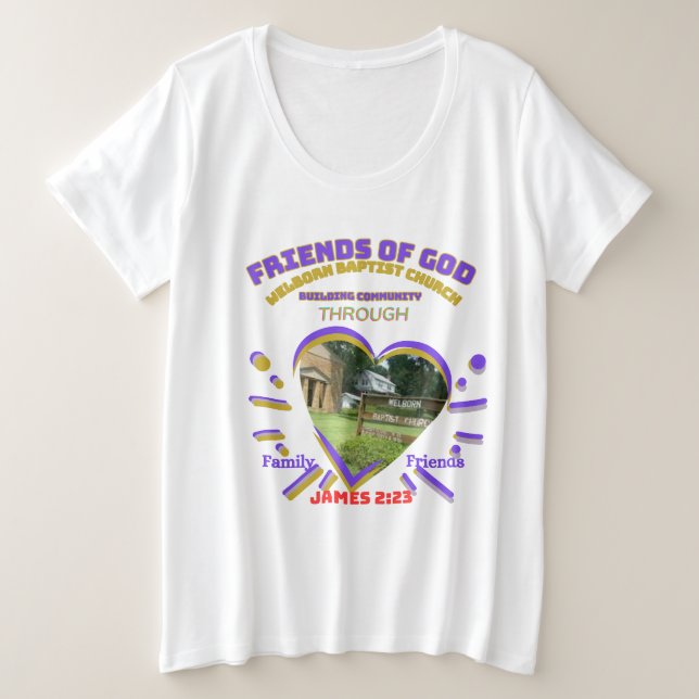 Camiseta Plus Size Family and Friends T-shirt (Frente do Design)