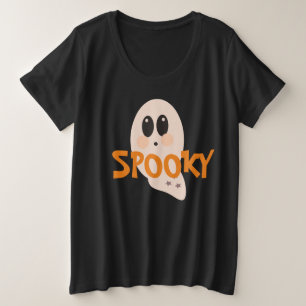 Camiseta Plus Size Fantasma Retro Halloween Assustador