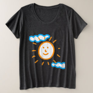 Camiseta Plus Size Fazer Upload de Pintura Transformar Crianças Traba