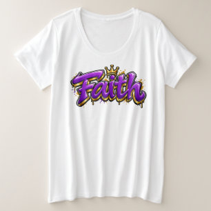 Camiseta Plus Size Fé