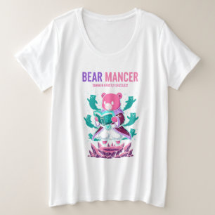 Camiseta Plus Size Feiticeiro Urso Invoca Ursos Cinzentos Fantasmagór