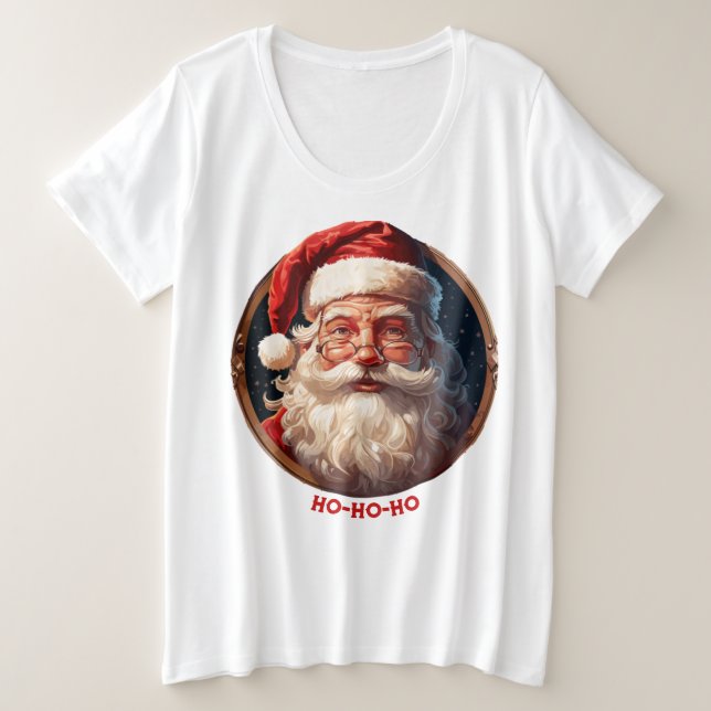 Camiseta Plus Size Felicidade Ho Ho (Frente do Design)