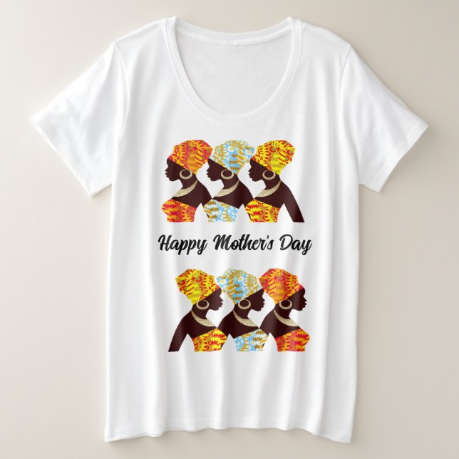 Camiseta Plus Size Feliz Dia das Mães (Frente do Design)