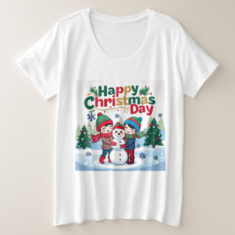 Camiseta Plus Size Feliz Natal