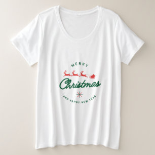 Camiseta Plus Size Feliz Natal