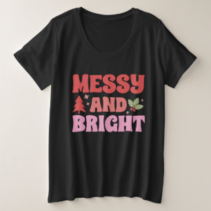 Camiseta Plus Size Feliz Natal E Bright