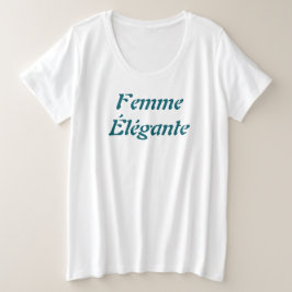 Camiseta Plus Size Femme Élégante T-Shirt