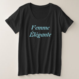 Camiseta Plus Size Femme Élégante T-Shirt