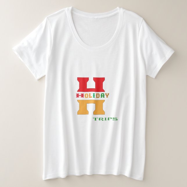 Camiseta Plus Size Férias Vibes Tee. (Frente do Design)