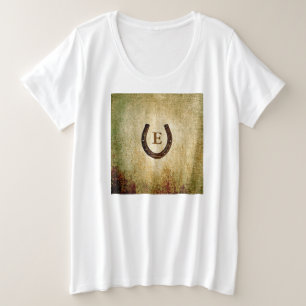 Camiseta Plus Size Ferradura Monograma Personalizada
