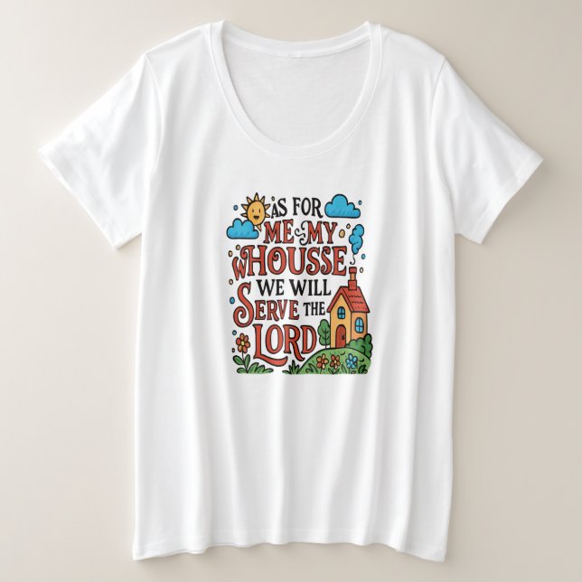 Camiseta Plus Size Fios da Fé (Frente do Design)