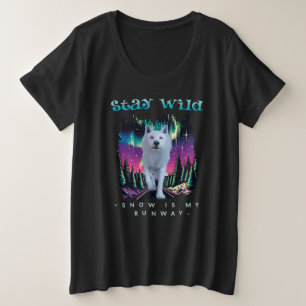 Camiseta Plus Size Fique Selvagem Lobo Ártico