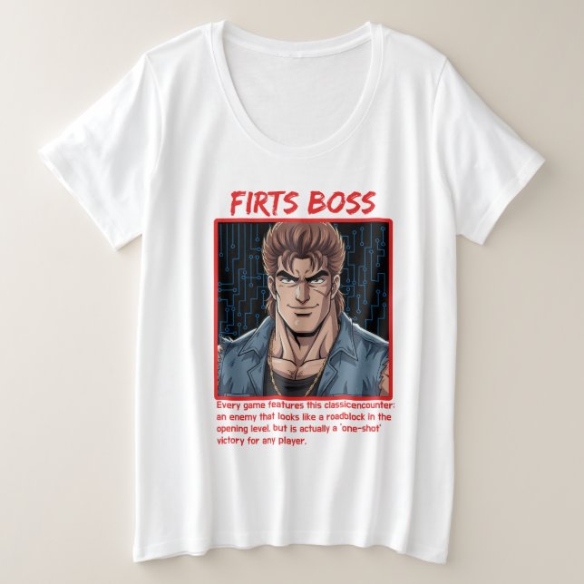Camiseta Plus Size First Boss  (Frente do Design)