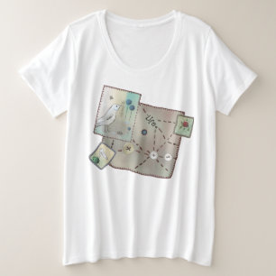 Camiseta Plus Size Flickenhemd