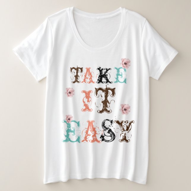 Camiseta Plus Size Fllowers t-shirt feminina (Frente do Design)