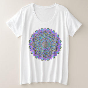 Camiseta Plus Size Flor Da Vida - Estilo De Mandala Índia 2
