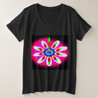 Camiseta Plus Size Flor de Natal floral trendy