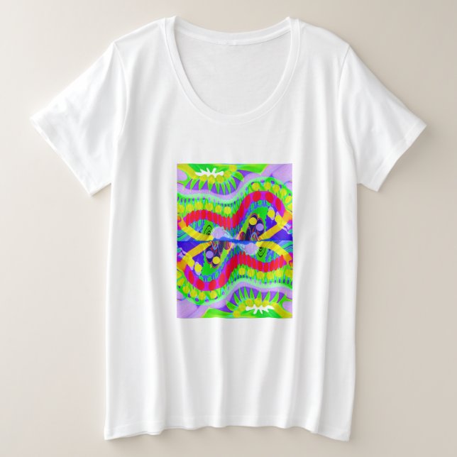 Camiseta Plus Size Flora (Frente do Design)