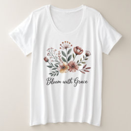 Camiseta Plus Size Flores Florais Brancas Florestas Jardim de Flores