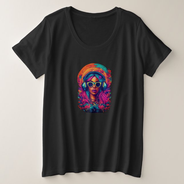 Camiseta Plus Size Fluxo de Fusão (Frente do Design)