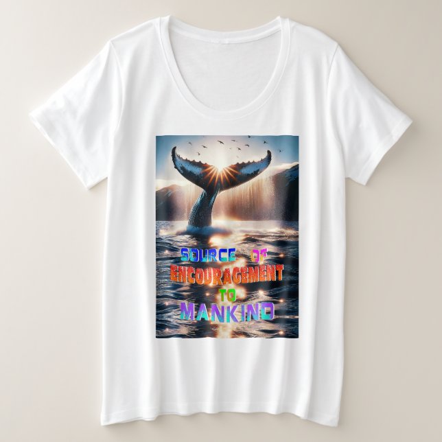 Camiseta Plus Size Fonte De Incentivo À Humanidade (Frente do Design)