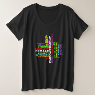 Camiseta Plus Size Forte Nuvem Mundial de Palavras