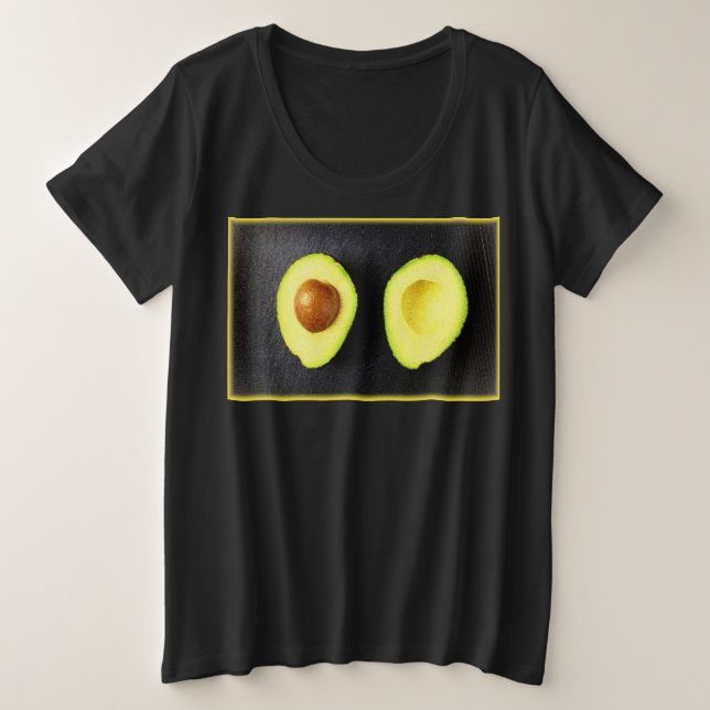 Camiseta Plus Size Foto "Fruta Avocado". Compre agora (Frente do Design)