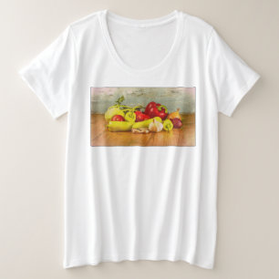 Camiseta Plus Size Foto "Vegetais". Compre agora