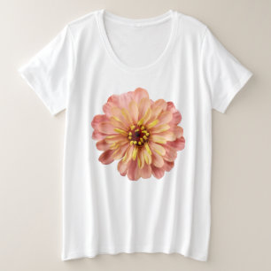 Camiseta Plus Size Fotografia Floral de Zinnia Flower