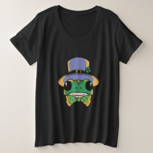 Camiseta Plus Size Frog Fantasia Dia de São Patrício