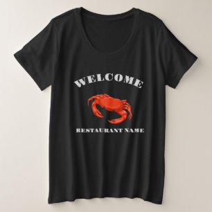Camiseta Plus Size Frutos do mar modernos recebem o nome do caranguej