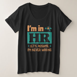 Camiseta Plus Size Funcionário Engraçado do RH Gift   Presente do T