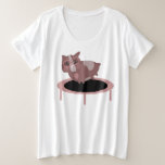 Camiseta Plus Size Funny Guinea Pig Gym Fitness Design<br><div class="desc">Cute Guinea Pigs Exercising Illustration</div>