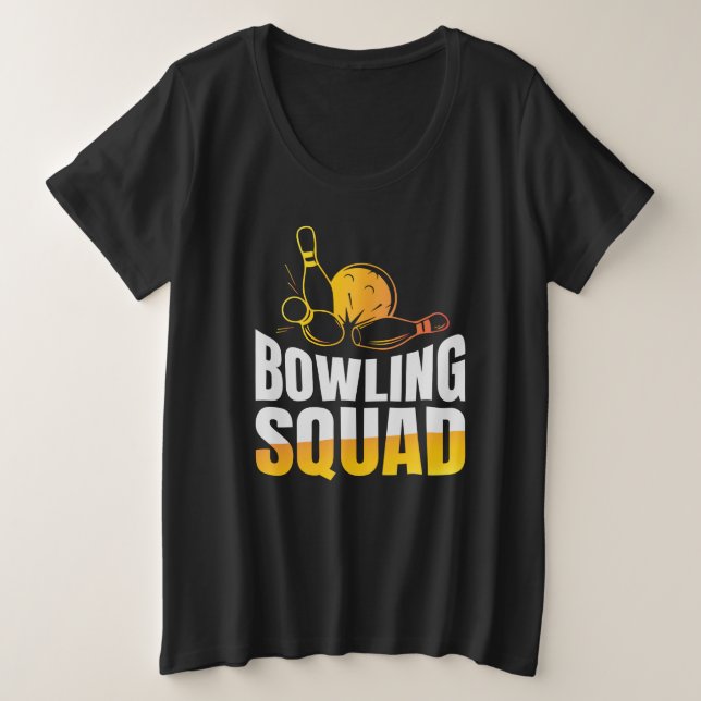 Camiseta Plus Size Funny Retro Squad Team Women's (Frente do Design)