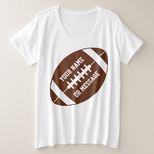Camiseta Plus Size Futebol bonito personalizado (Frente do Design)