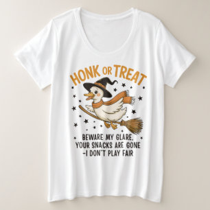 Camiseta Plus Size Gansos engraçados de Halloween Honk or Treat