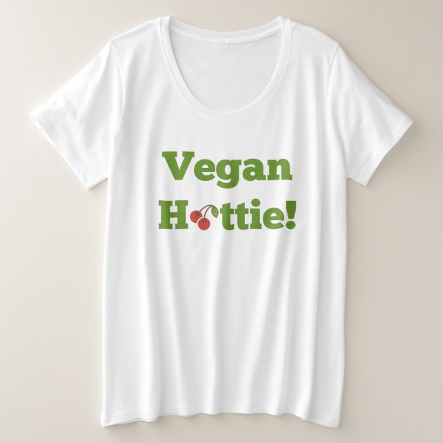Camiseta Plus Size Gatinha Vegana  (Frente do Design)