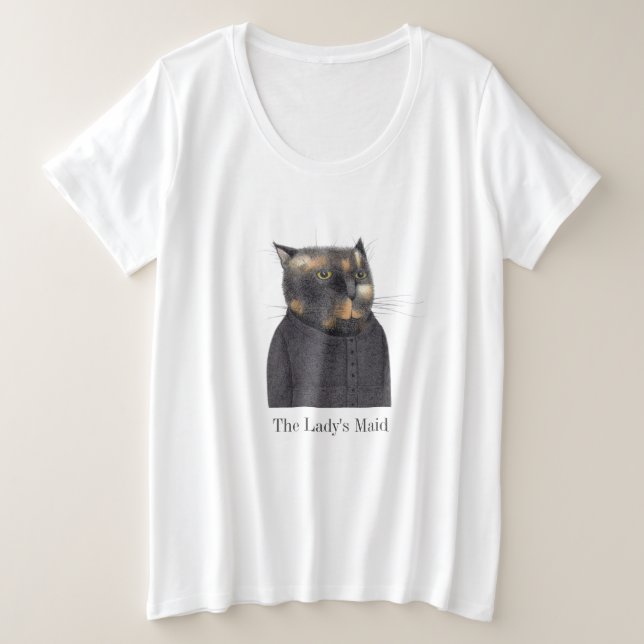 Camiseta Plus Size Gato-de-cabra-cabra, mulherada, mulherengo (Frente do Design)