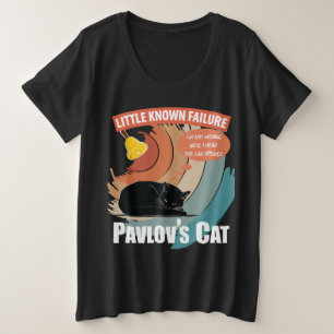 Camiseta Plus Size Gato de Pavlov - Psicologia Engraçada