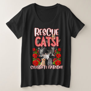 Camiseta Plus Size Gato Engraçado