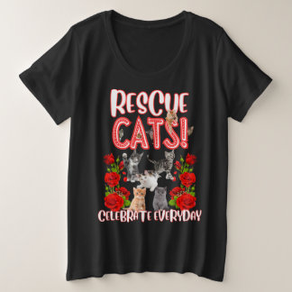 Camiseta Plus Size Gato Engraçado
