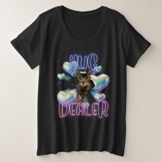 Camiseta Plus Size Gato Engraçado