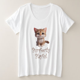 Camiseta Plus Size Gato Gato Gato Puramente Repleto