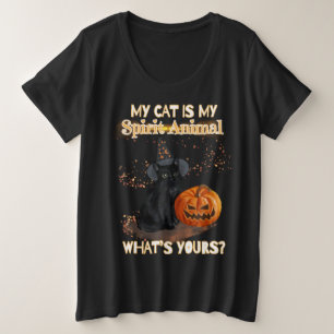Camiseta Plus Size Gato Negro
