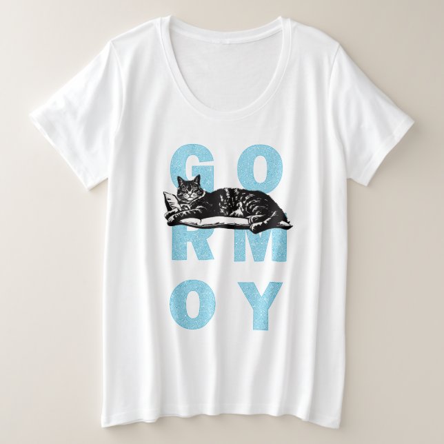 Camiseta Plus Size gato ranzinza (Frente do Design)