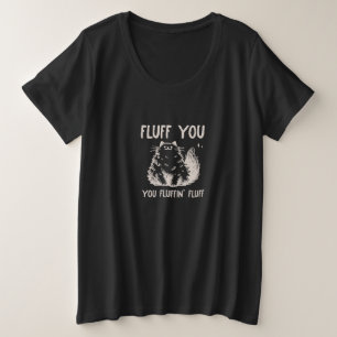 Camiseta Plus Size Gato Sarcástico Engraçado
