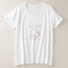 Camiseta Plus Size Gato Sarcástico Engraçado