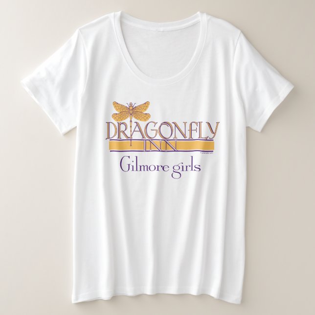 Camiseta Plus Size Gilmore Girls | Dragonfly Inn Logo (Frente do Design)